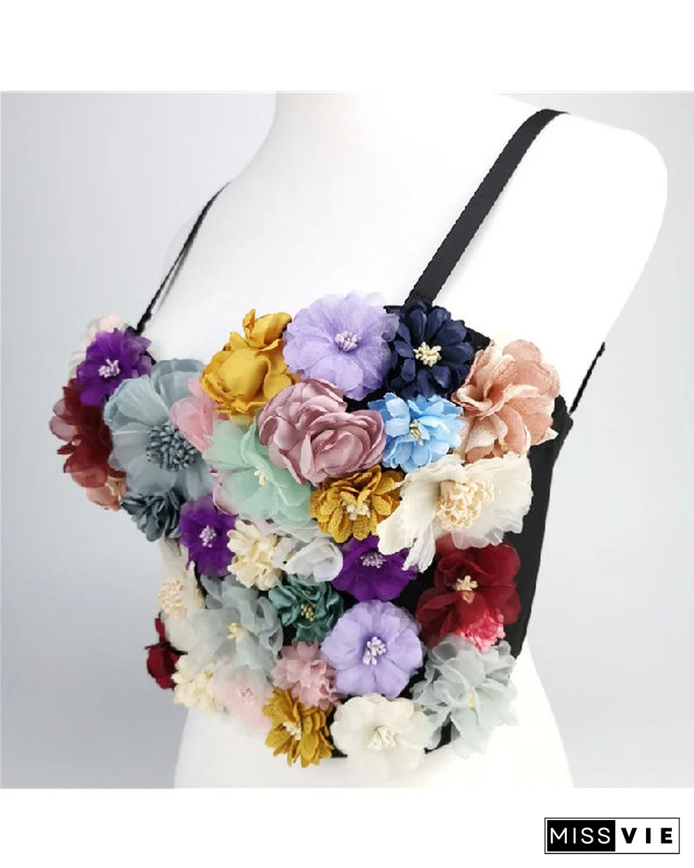 Sexy 3D Floral Outer Corset