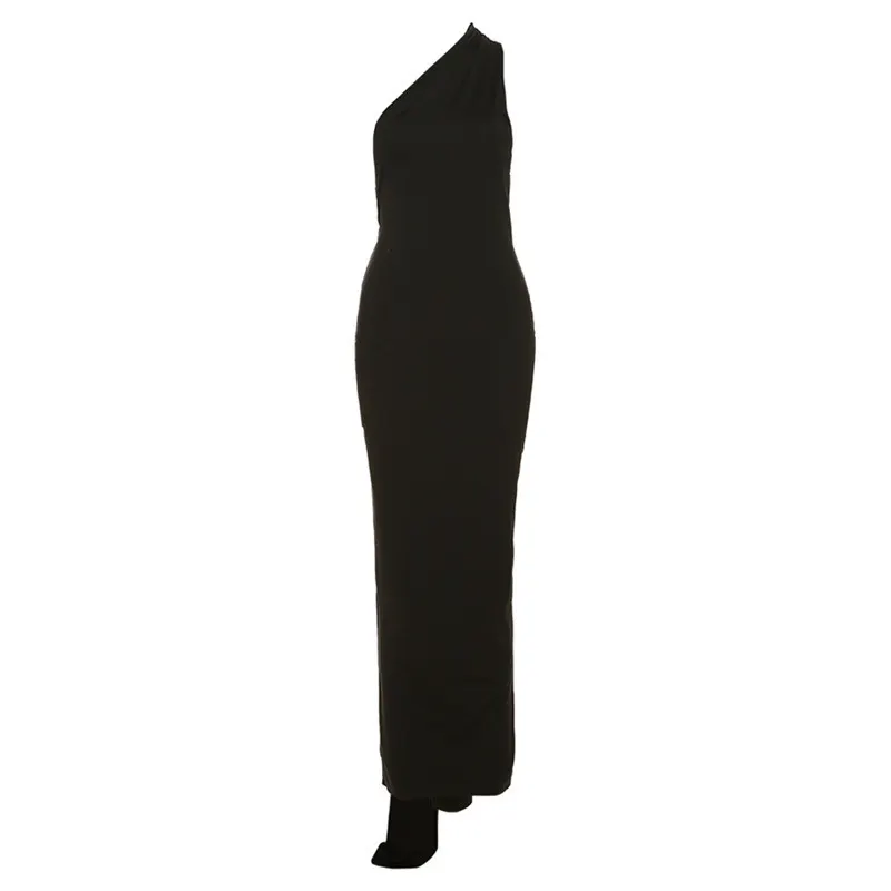 Uveng Uveng New Summer Women's Dress Sexy Back Hanging Neck Bag Hip Slim Evening Dress Dress Woman