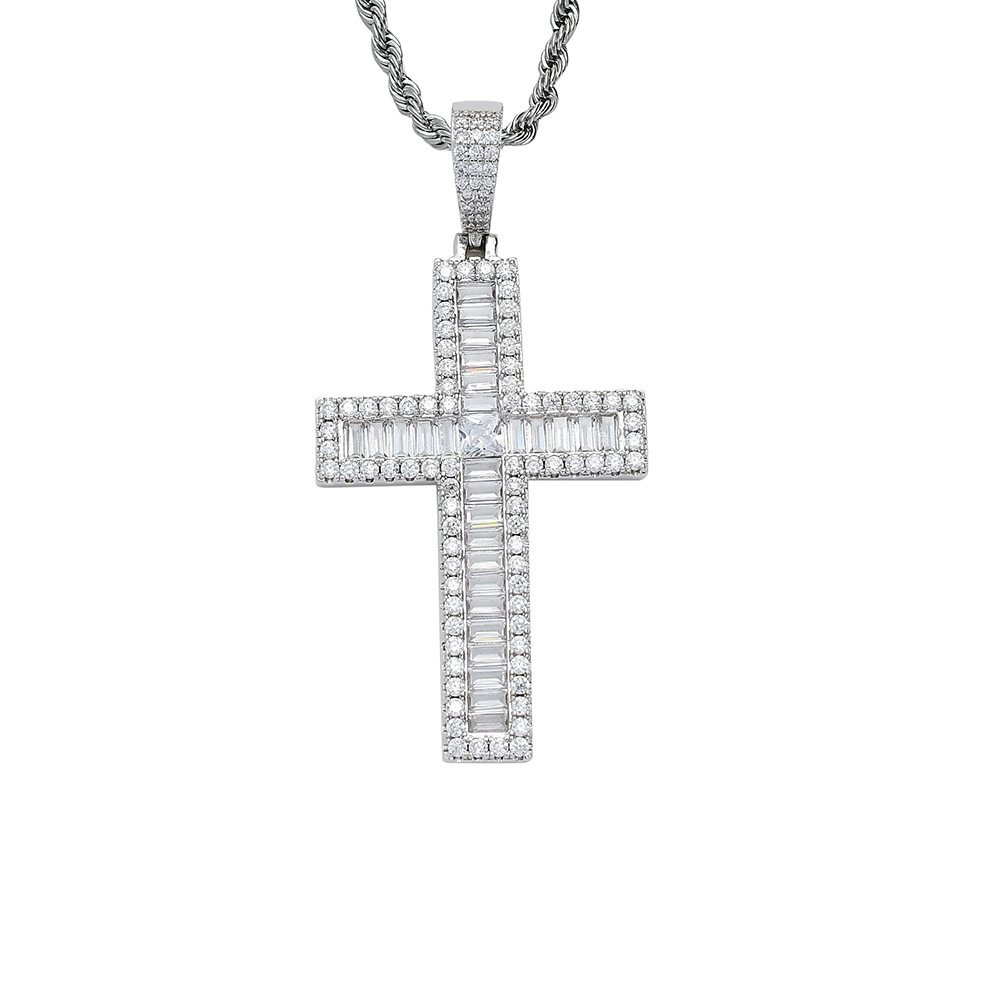 Bling Cross Pendant Necklaces-VESSFUL