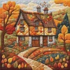 Autumn Cabin-11CT Stamped Cross Stitch 45*45cm/17.72*17.72in