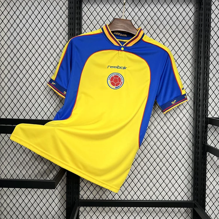 2001 retro colombia home soccer jersey