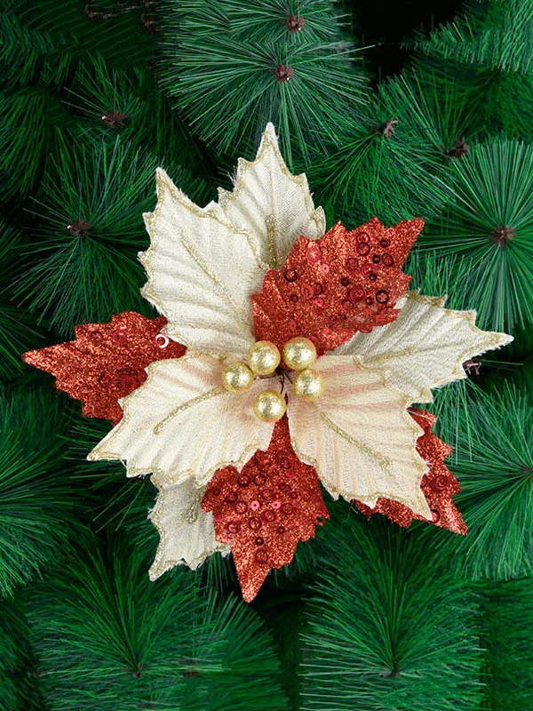 DIY Christmas Decoration Flower Simulation Flower Christmas Tree Ornament