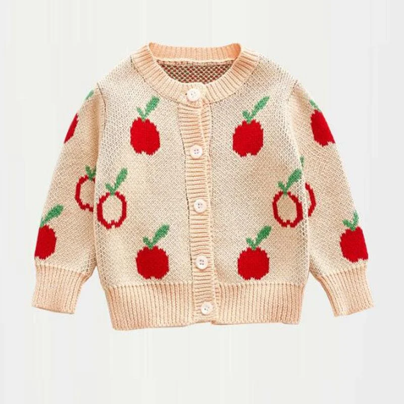 New Spring Autumn Infant Baby Girls Knit Long Sleeve Flower Coat + Braces Rompers Clothing Sets Kids Girl Suit Clothes 0-3Yrs
