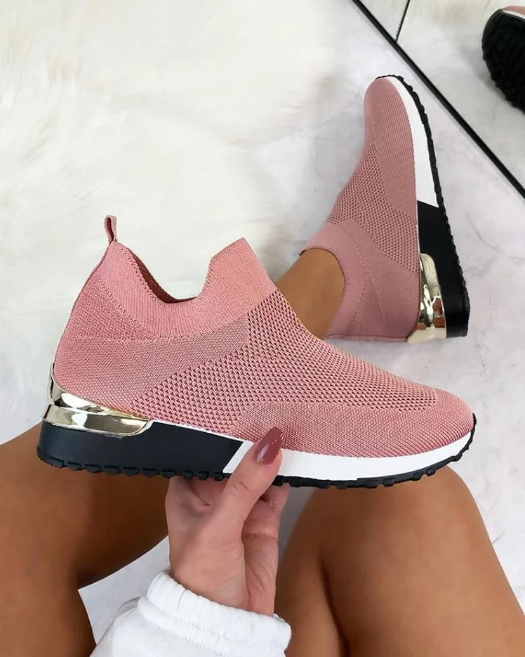 2022 New Summer Sneakers Women Casual Shoes Mesh Breathable Light Woman Vulcanize Shoes Slip-On Ladies Sports Women Shoes Tenis