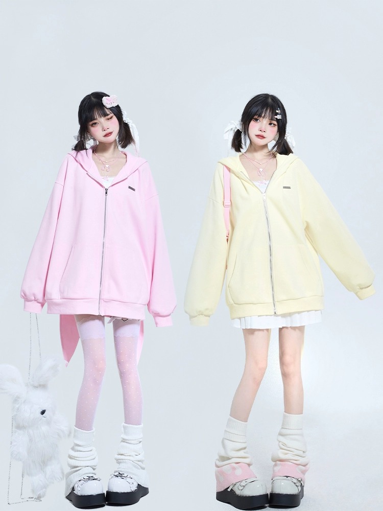 Loose Bunny Ear Sweatshirt KF82275