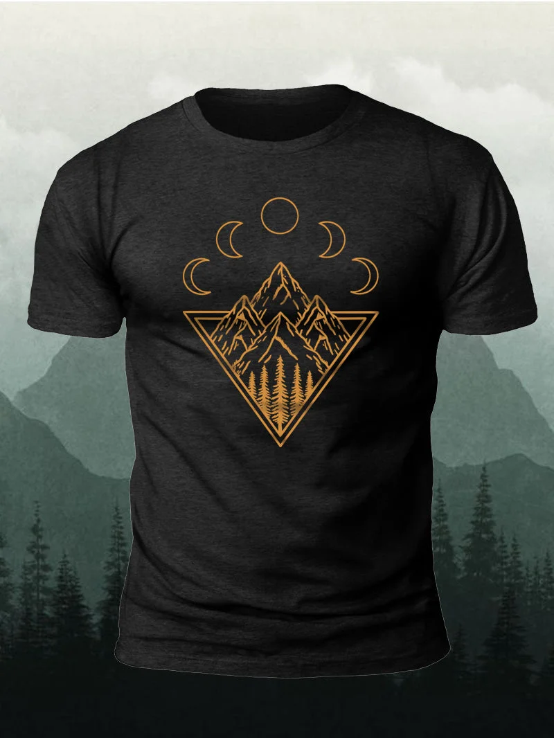 Men's Gold Mountain Starry Sky Short-Sleeved Shirt in  mildstyles