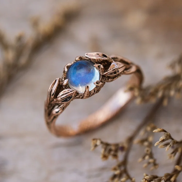 Moonstone Primrose Engagement Ring