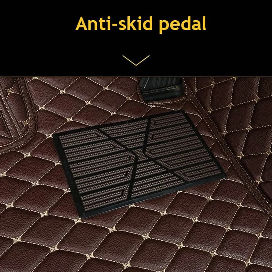 High-end customized car Nappa leather material fully wrapped floor mats