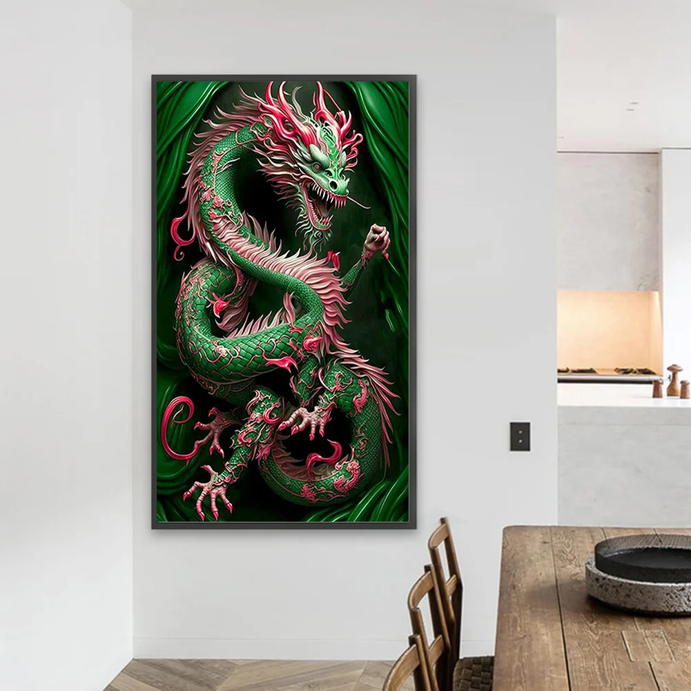 Partial AB Diamond Painting - Full Round Drill - Dragon(Canvas|45*75cm)