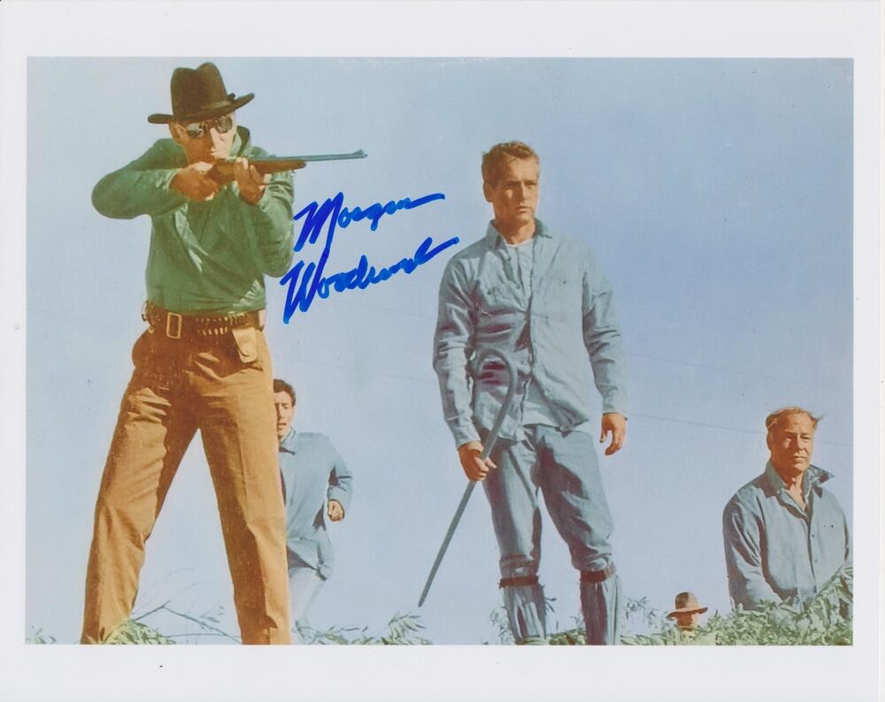 Morgan Woodward Signed 8x10 Photo Poster painting -Cool Hand Luke / Dallas Star - RARE!!! #4 RIP