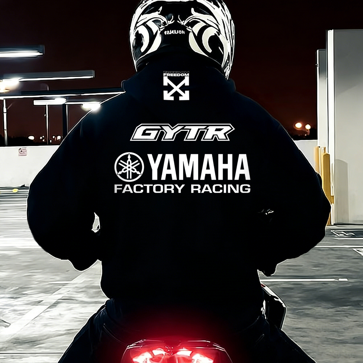 Luminous Logos Motorcycle Riding Hoodie