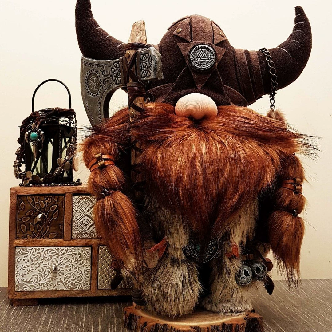 Viking Warrior Gnome Doll with an Excellent Touch