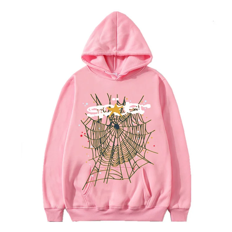 Essentials Spider Web Graphic Print Pullover Hoodie