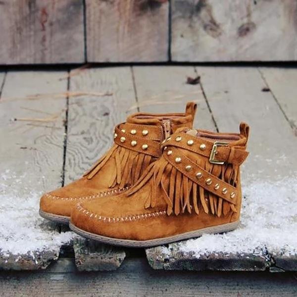Women's casual Vintage Ankle Boots - VSMEE