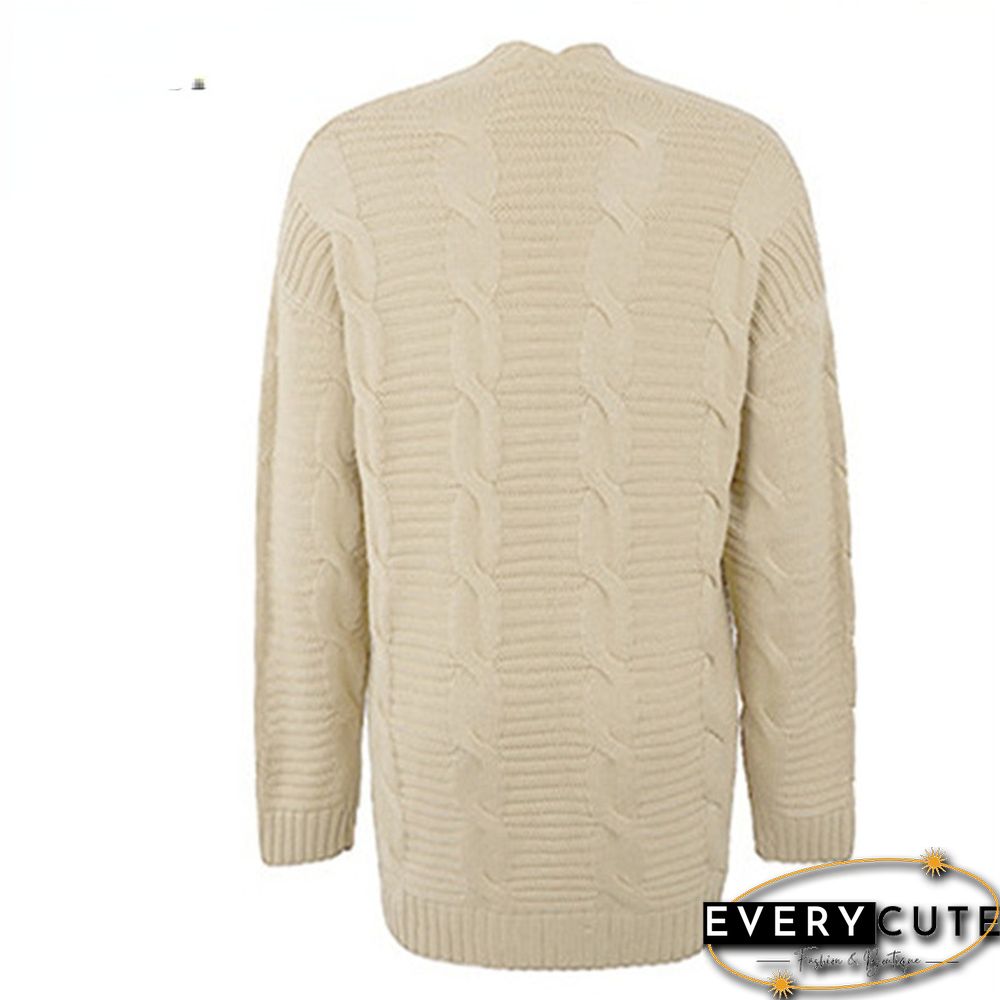 Women's Jacket Knitted Sweater Winter Loose Sweater Long Coat