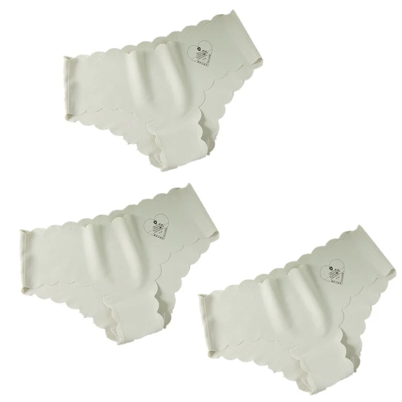 3pcs/lot Sexy Panties For Women Briefs Set Seamless Lingerie Solid Mid-Waist Cotton Panty Female Underpants Underwear Intimates