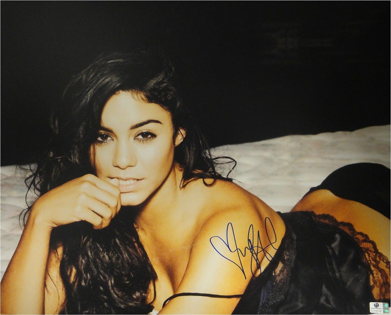 Vanessa Hudgens Hand Signed Autographed HUGE 16x20 Photo Poster painting Sexy Lingerie GA 758708