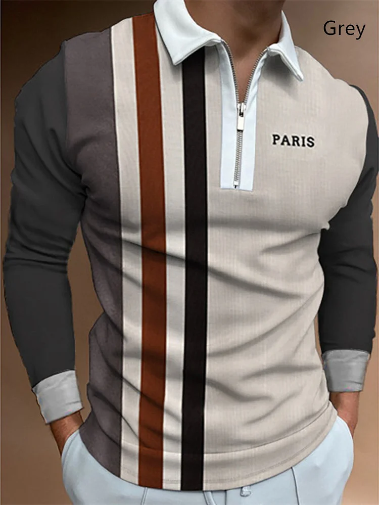 Men's Polo Shirt Long Sleeve Casual