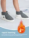 Unisex Winter Heated Shoes Rechargeable Electric Heating Slippers Thermal Shoes