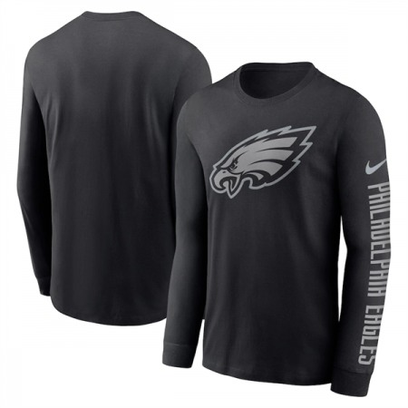Men's Philadelphia Eagles Black Long Sleeve T-Shirt 88OT
