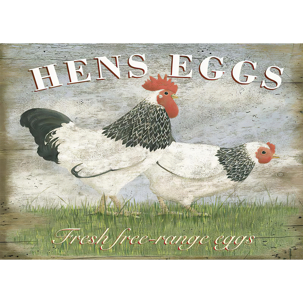 

Farm Chicken - Round Drill Diamond Painting - 40*30CM, 501 Original