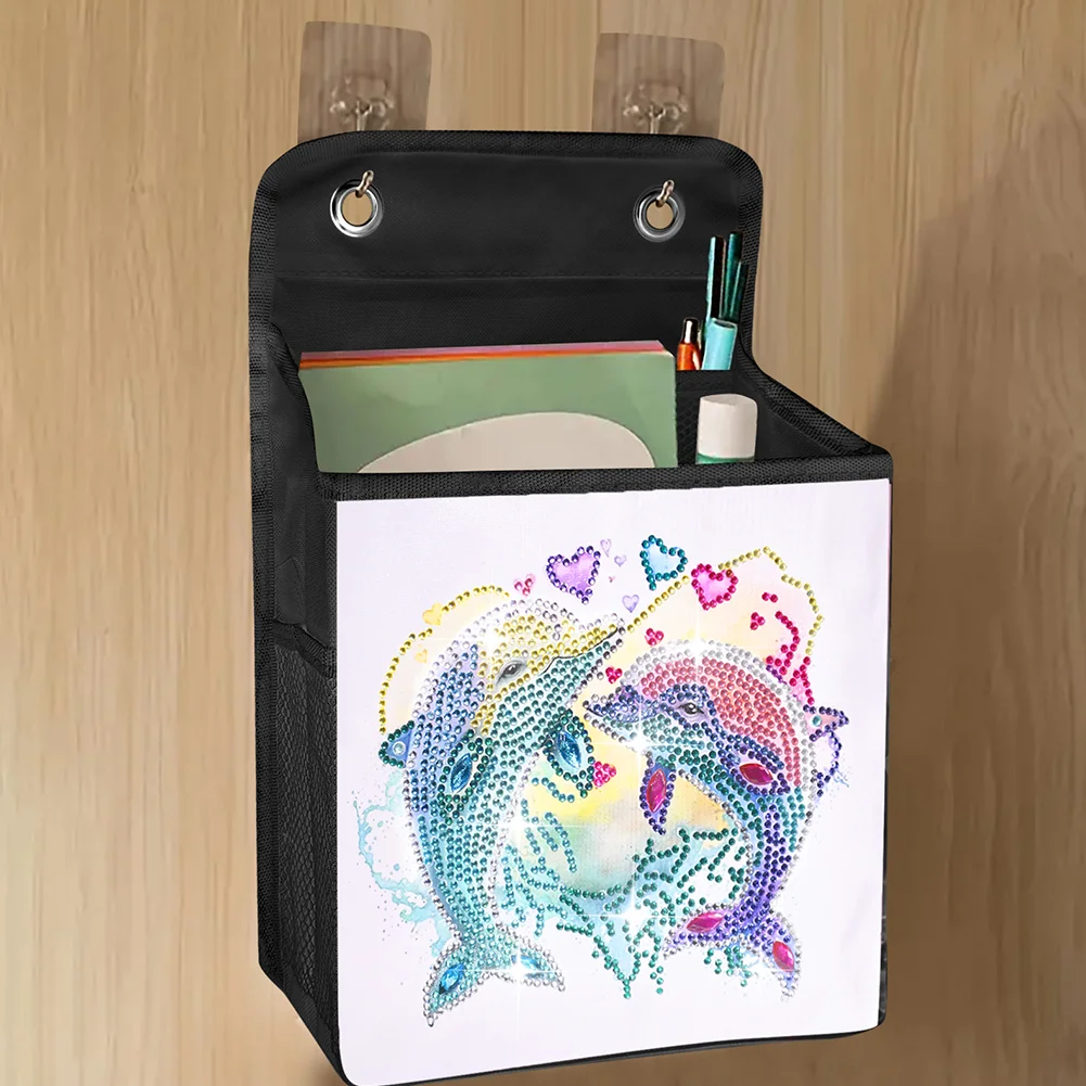 DIY Dolphin Diamond Painting Storage Bag Diamond Art Sundries Holder Bag