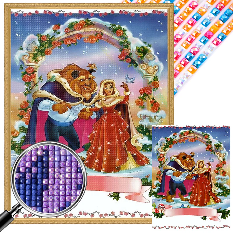 Diamond Painting - Full Round - beauty and the beast (30*70CM)
