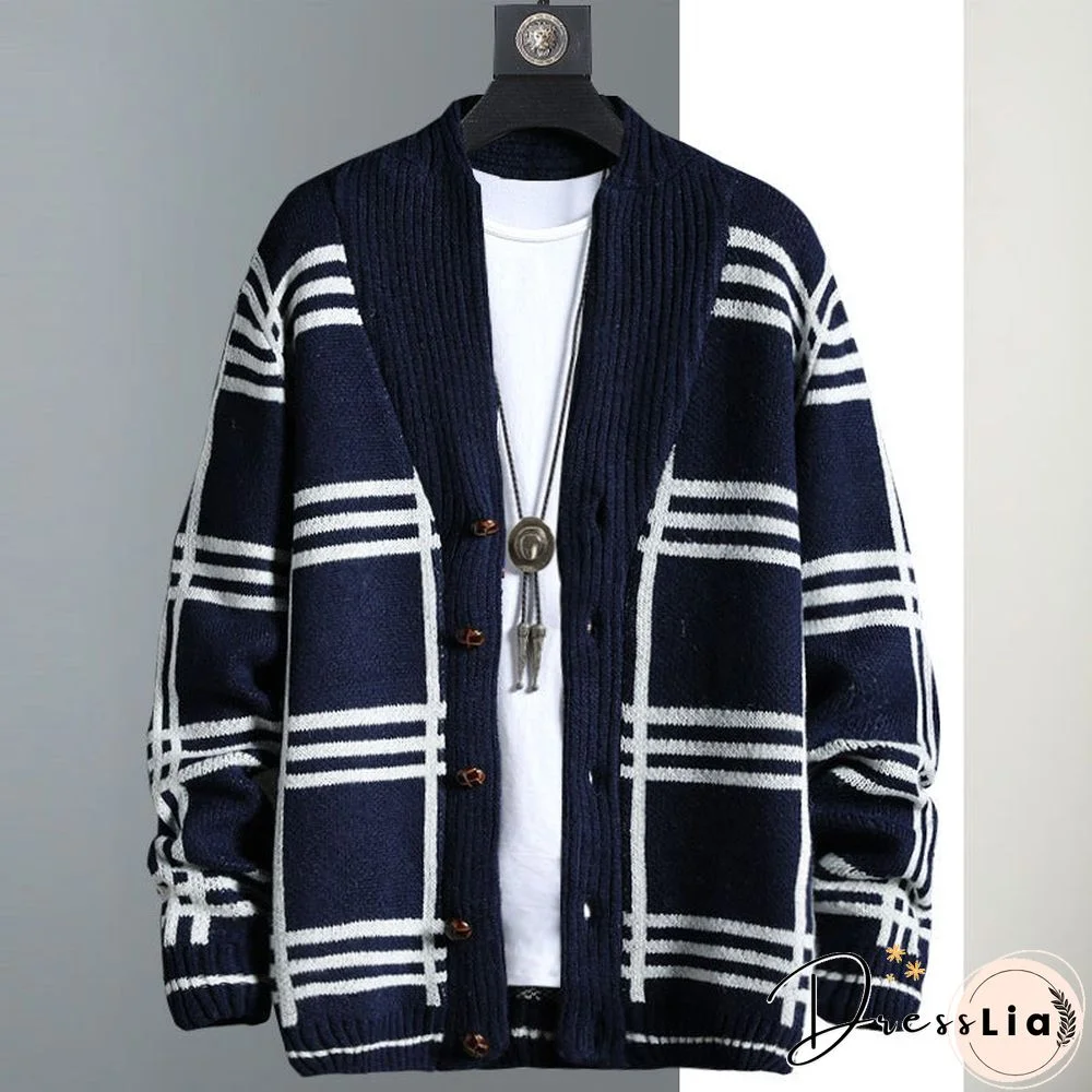 Striped Hip Hop Sweater Coat