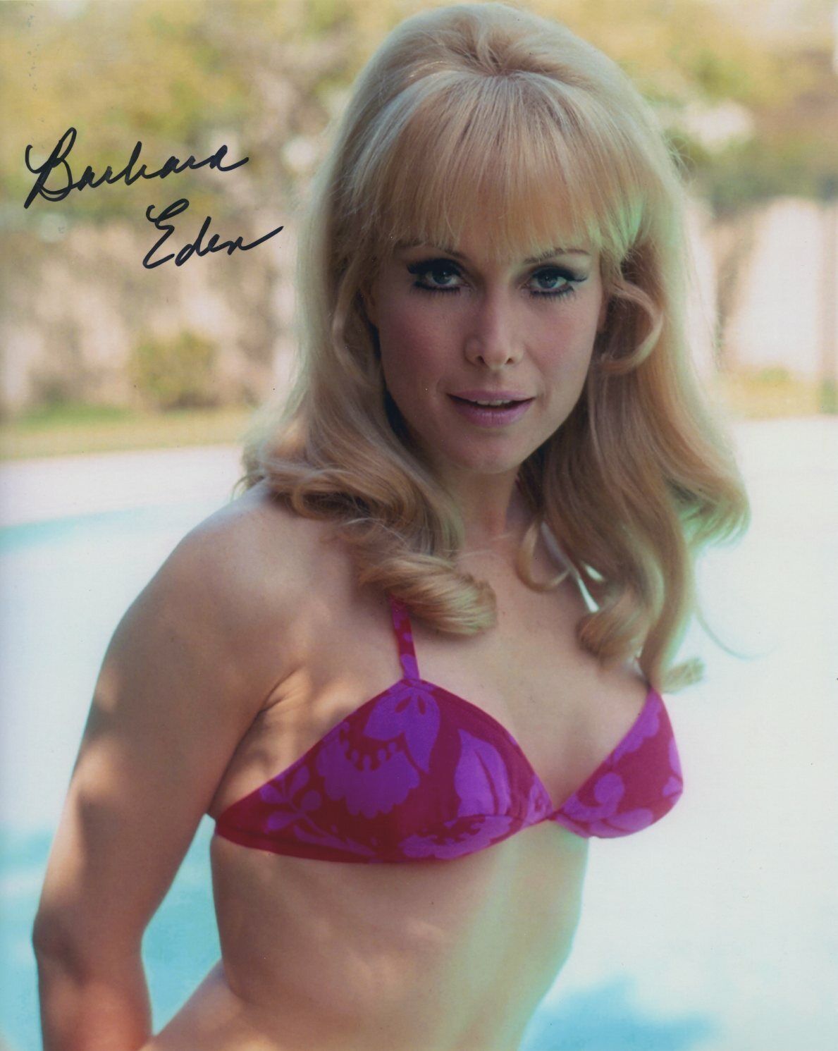 BARBARA EDEN SIGNED AUTOGRAPHED I DREAM OF JEANNIE COLOR Photo Poster painting