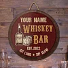 Whiskey Bar Customized Tin Painting / Wooden Painting (Round 12*12 inches)