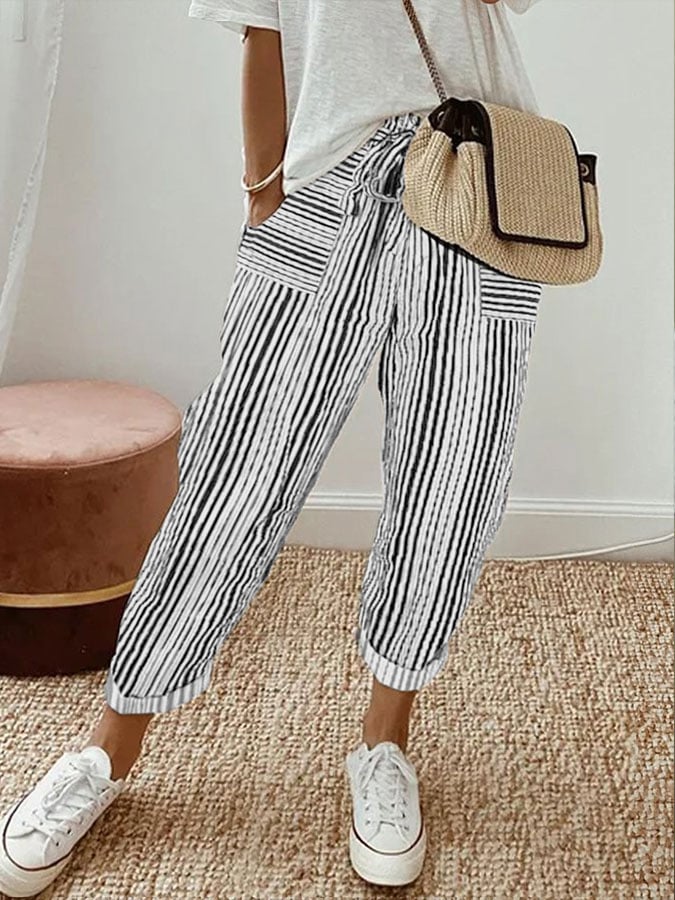 Women's Vintage Stripe Pocket Lounge Pants