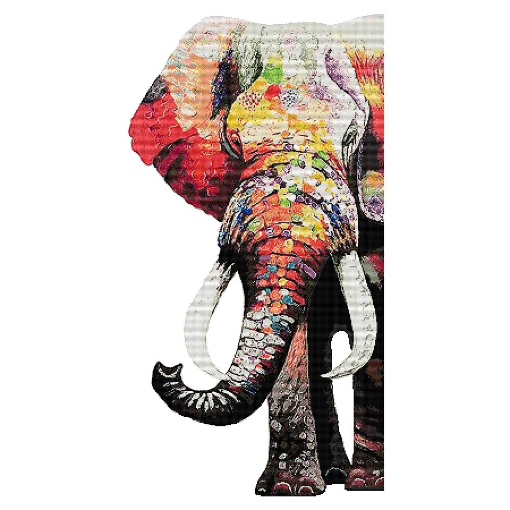 

Elephant - 14CT Stamped Cross Stitch - 49x90cm, 501 Original