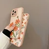 Vintage Spring Flower Matte Silicone iPhone 7-14 Cases