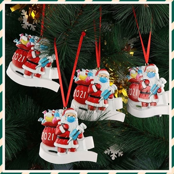 Christmas Ornaments Vaccine Santa Christmas Tree Decorations Hanging Pendant Decor Xmas Creative Gift - Shop Trendy Women's Fashion | TeeYours