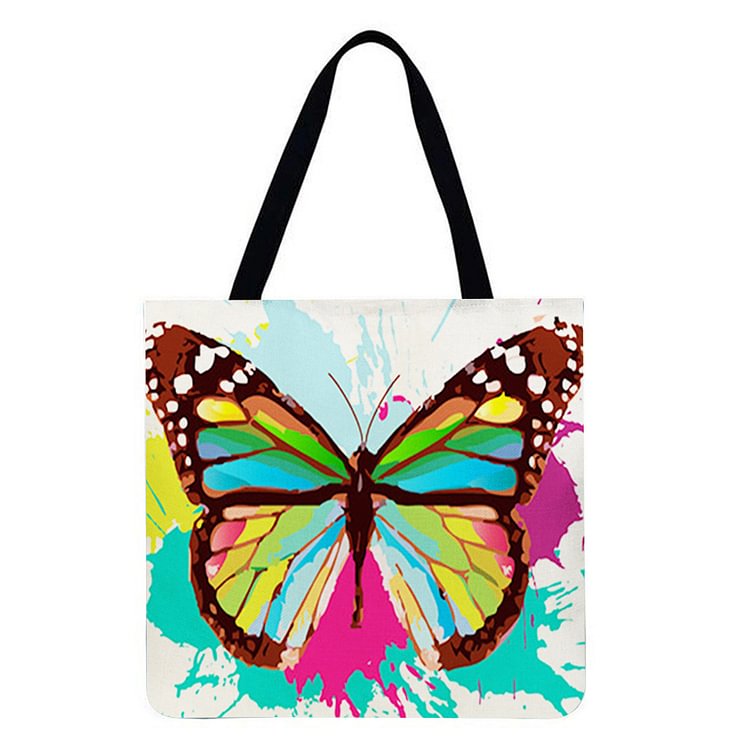 Butterfly Linen Tote Bag