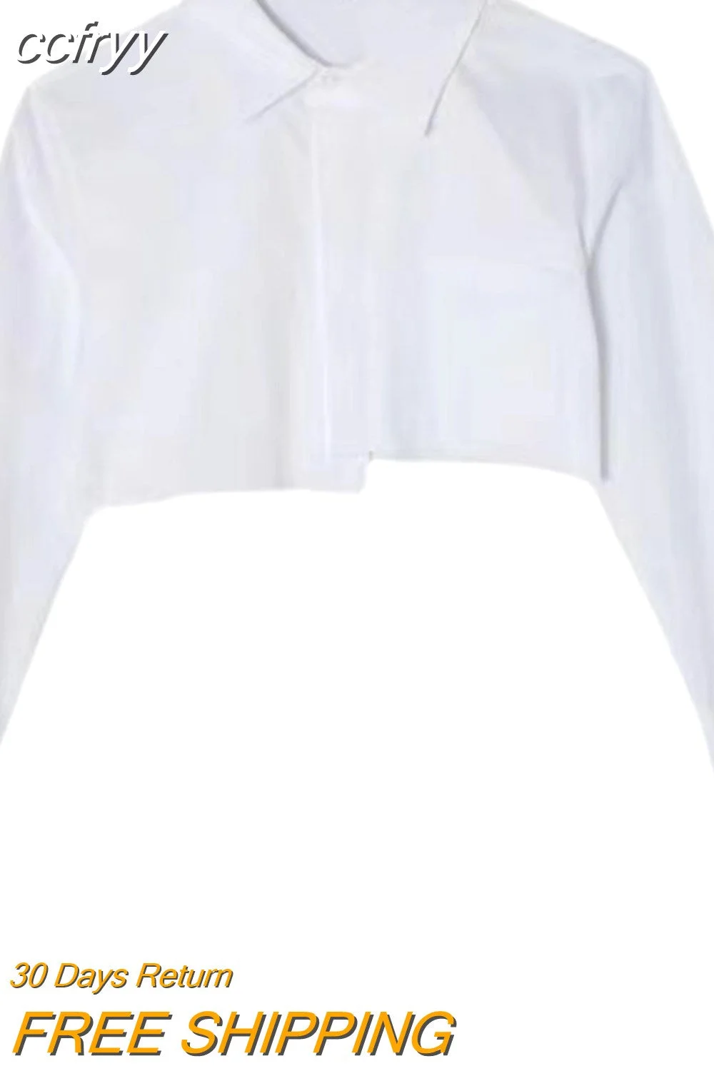 Huibahe 2023 Summer Y2K Asymmetrical Long Sleeve White Shirt Women Sexy Button Slim Crop Tops Blouse Streetwear Female Clothing