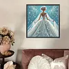 Robe de mari&eacute;e dame-peinture diamant sp&eacute;ciale partielle, 30 x 30 cm / 11,8 x 11,8 pouces