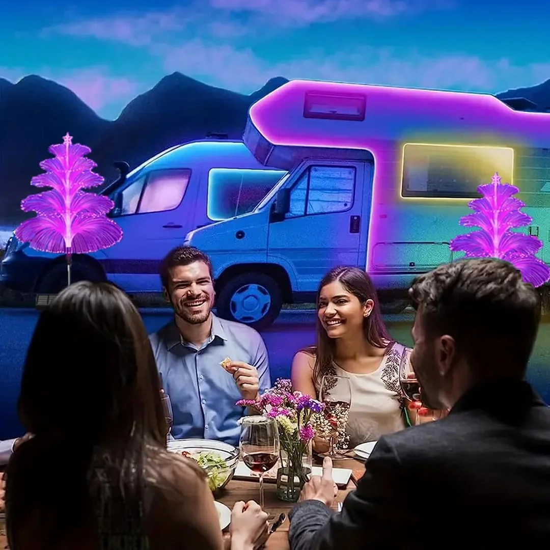 Seven Colors Gradient Solar Christmas Tree Lights