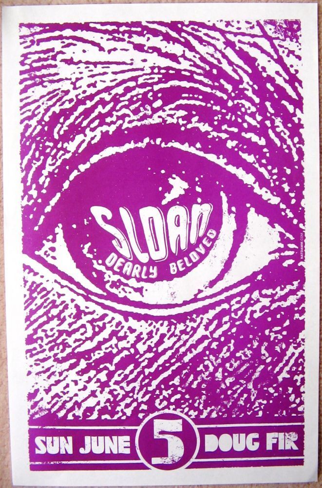 SLOAN 2011 Double Cross Gig POSTER Portland Oregon Concert