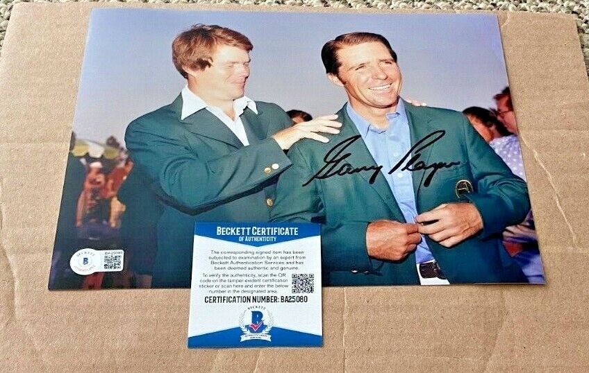 GARY PLAYER SIGNED 1978 MASTERS 8X10 Photo Poster painting BECKETT CERTIFIED BAS #5