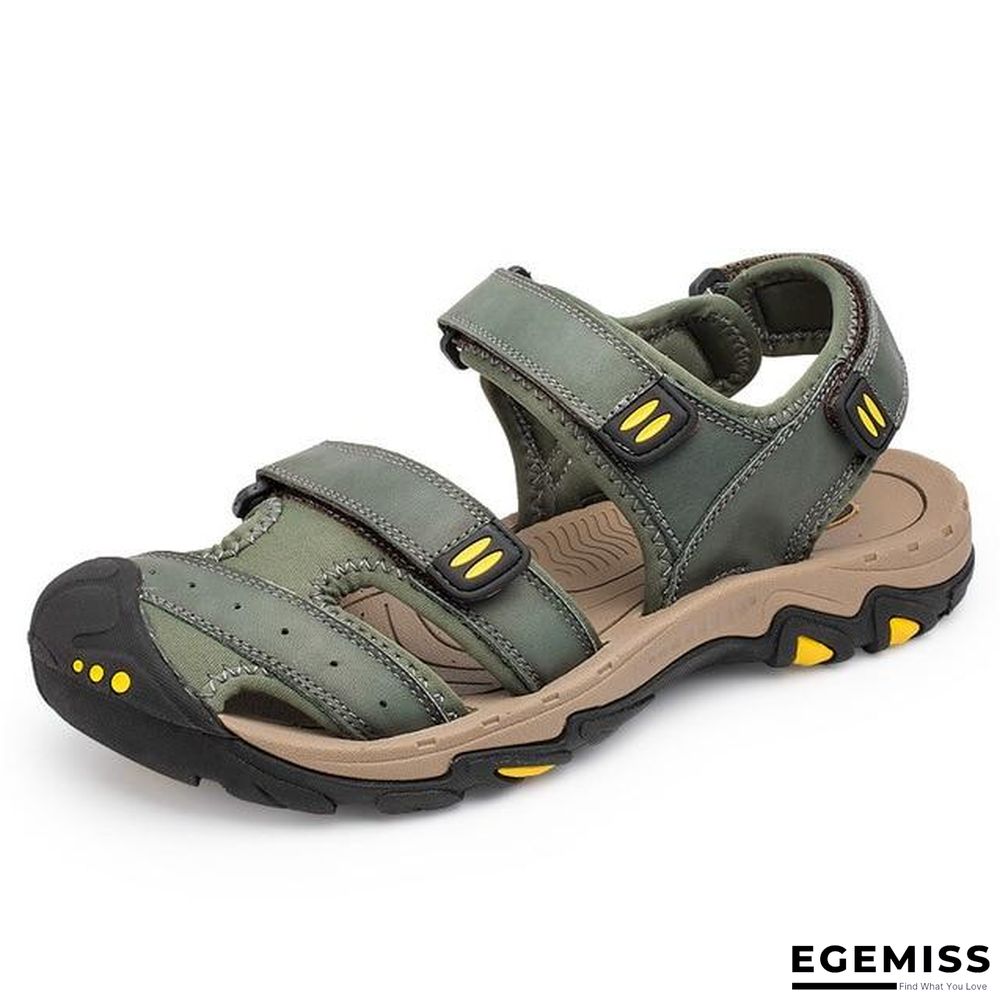 Men Genuine Leather Sandals Beach Outdoor Sandals | EGEMISS