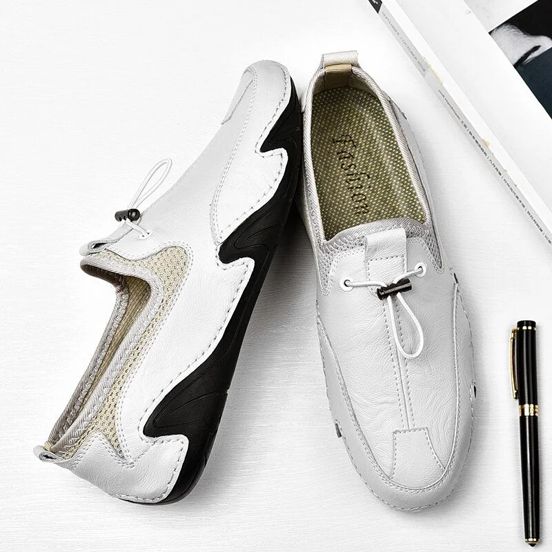 YRZL Loafers Men New Fashion Casual Soft Breathable Comfortable Rubber Sole  Light Slip-on Flats Daily Driving Shoes for Men