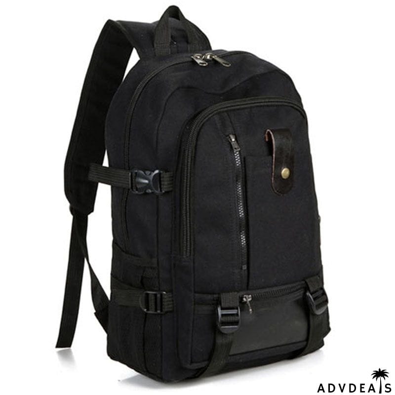 Unisex Multi-Pocket Spacious Interior Canvas Traveling Top-Handled Backpack