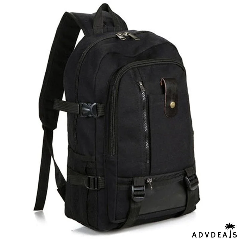 Unisex Multi-Pocket Spacious Interior Canvas Traveling Top-Handled Backpack