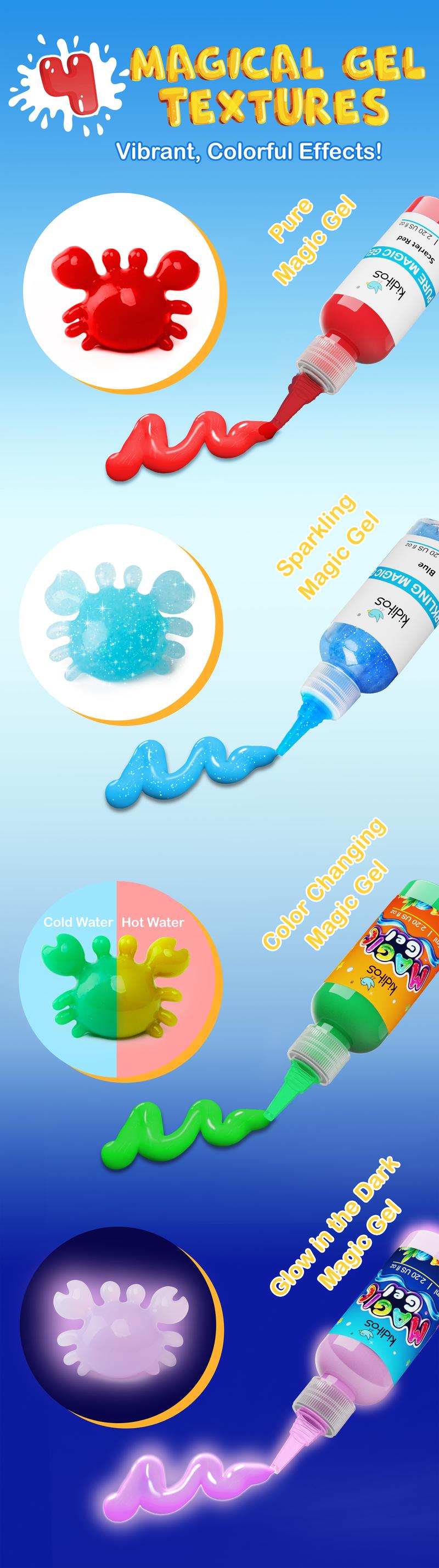 Product Introduction of Kiditos  Magic Water Elf Toy Kit with Magic Gels, Molds - Imaginative Play, Christmas Gifts, Birthday Gifts, Party Favors, and Family-Friendly DIY STEM Projects 2