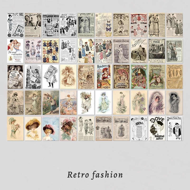 100 Pieces Per Book Planet Plant Butterfly Class Learning School Paper Classical Retro Card