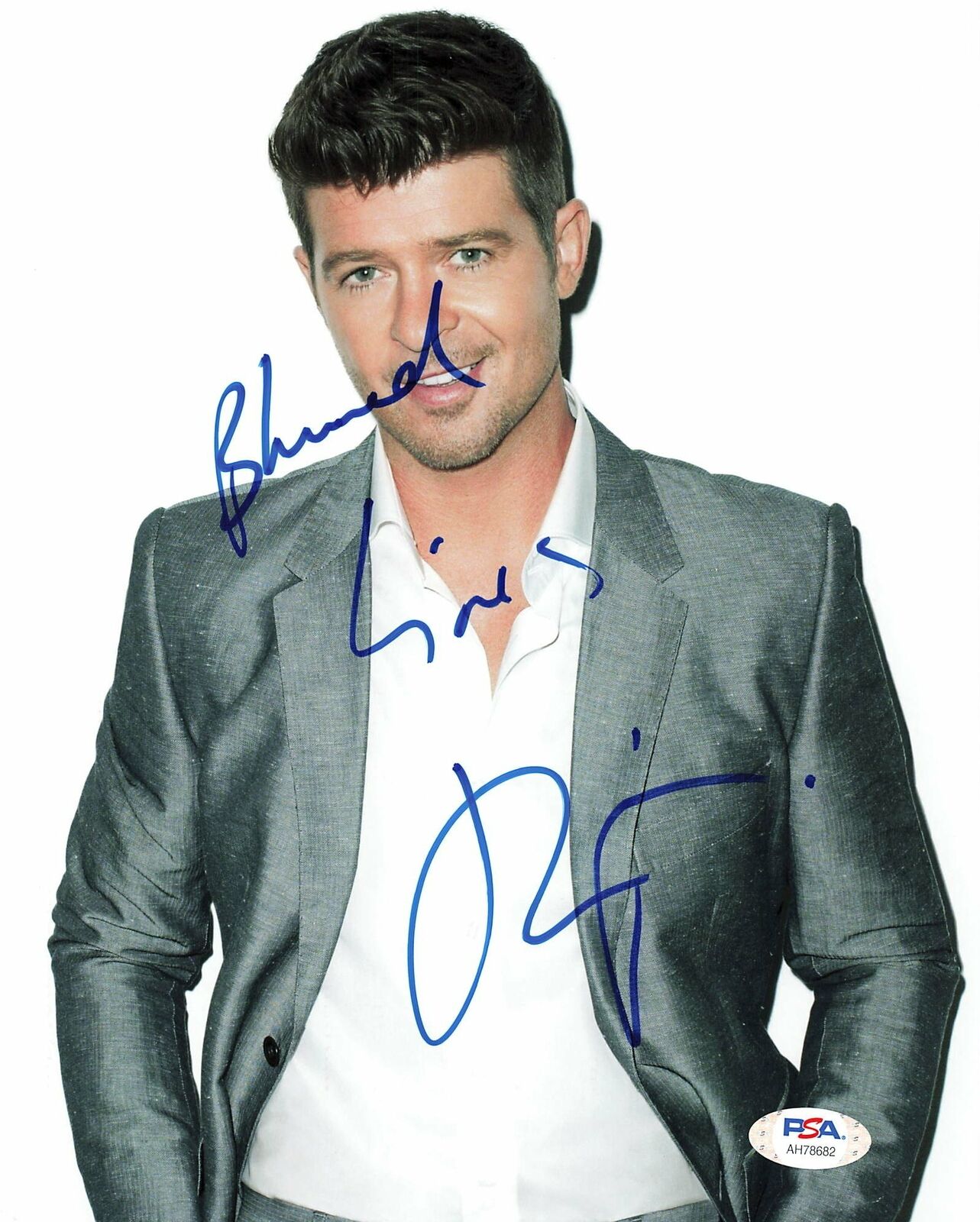 Robin Thicke signed 8x10 Photo Poster painting PSA/DNA Autographed