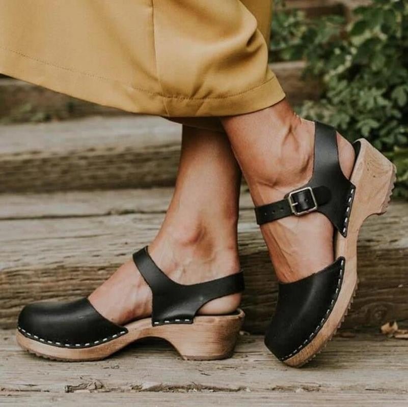 Women Platform Sandals Summer Fashion Woman Shoes Wedge Sandals Closed Toe Studded Booties Zapatos De Mujer Sandalias Mid Heels