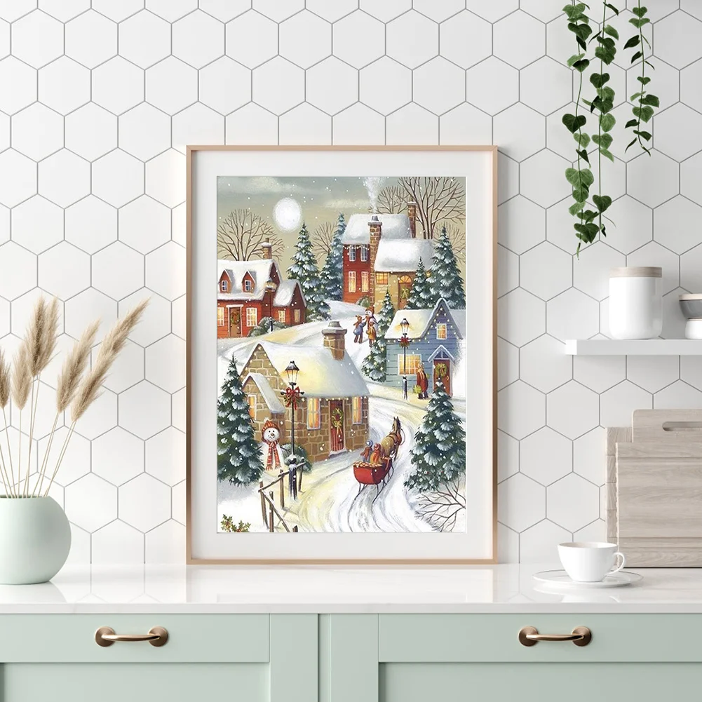 11ct 3-Strand Stampted Cross Stitch - Snow(50*40cm)