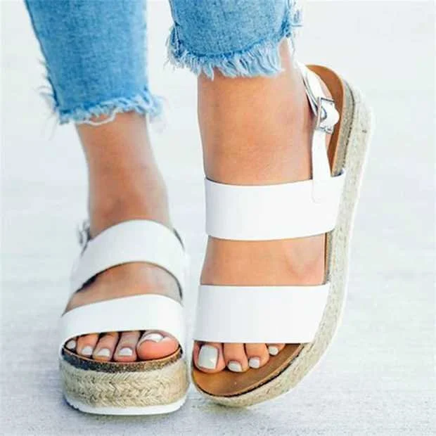 Thick - Soled Casual Leather Sandals